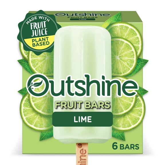 Outshine Lime Frozen Fruit Bars, Non-GMO, Gluten Free, 6 Count