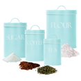 thumbnail image 1 of Outshine Mint Farmhouse Nesting Kitchen Canisters (Set of 4) | Kitchen Canister Set Perfect for Flour, Coffee, Tea, Sugar | Coffee Bar Accessories | Gift for Housewarming, Birthday, Wedding, 1 of 7