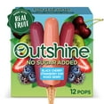 thumbnail image 1 of Outshine No Sugar Added Black Cherry, Strawberry Kiwi, and Mixed Berry Frozen Mini Fruit Pops, Variety Pack, 12 Ct, 1 of 8