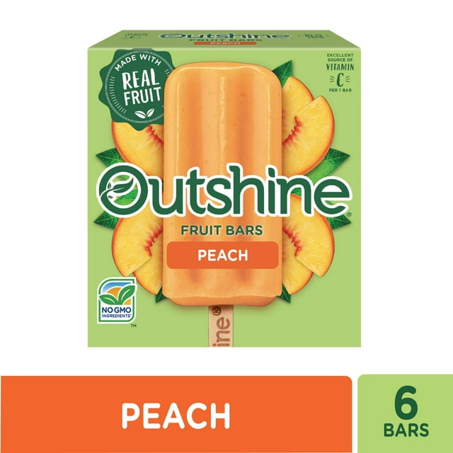 Outshine Peach Frozen Fruit Bars, 6 Count