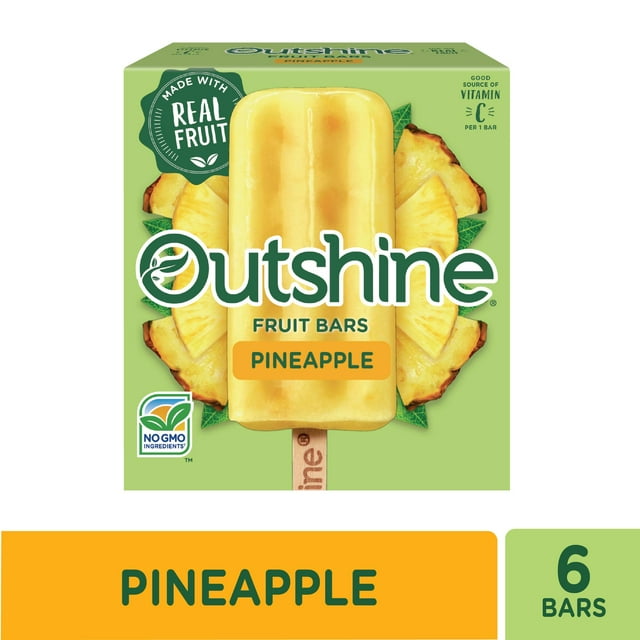 Outshine Pineapple Frozen Fruit Bars, 6 Count, 1 Pack, 14.7 oz