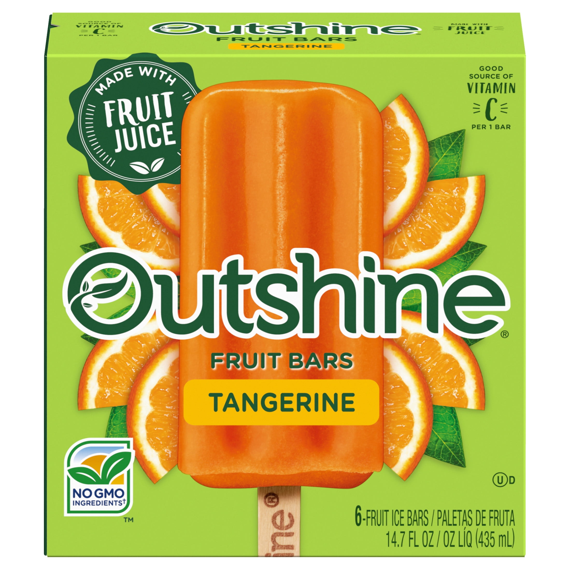 Outshine Tangerine Frozen Fruit Bars, NonGMO, Gluten Free