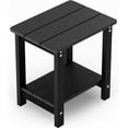 thumbnail image 1 of Outside Adirondack Square Side Table, Weather Resistant Patio Table Double Layers-Black, 1 of 7