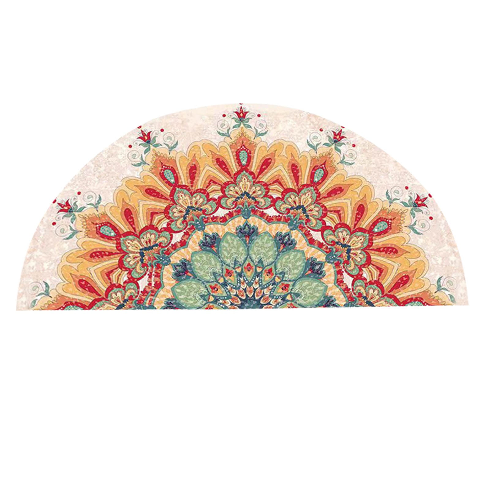 Outside Doormats Funny Bohemian Style Semi Circular Floor Ethnic Wind