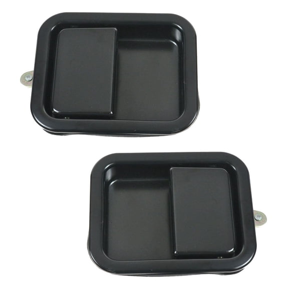 Outside Exterior Door Handles Black Left & Right Pair Set for Jeep Wrangler CJ7 DHA30229