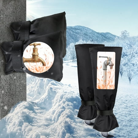 Outside Faucet Freeze Cover, WeGuard 2 Pcs Outdoor Pipe Insulate Freeze Protection and Outdoor Faucet Socks