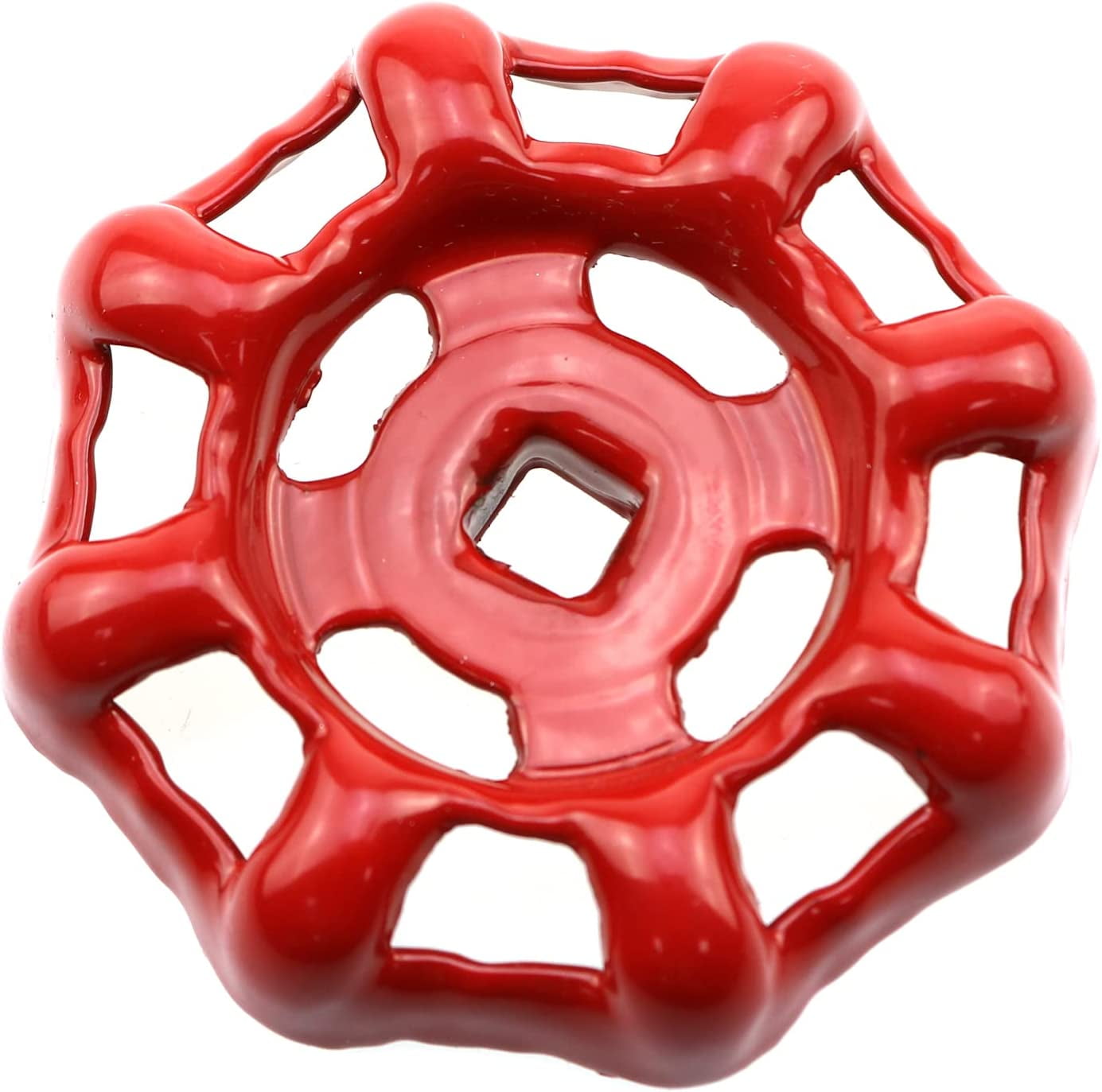 Outside Faucet Round Wheel Handle Red Hose Bib Handle Water Spigot Handle 0.27 x 0.27" Water