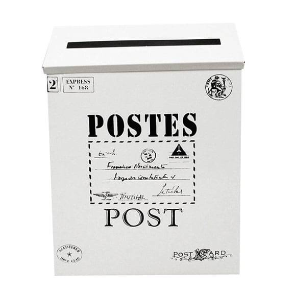 Outside Letterbox Post Mail Box Galvanized , White