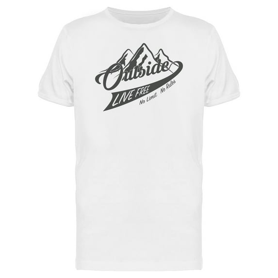 Outside Live Free No Limit T-Shirt Men -Image by Shutterstock, Male 3X-Large