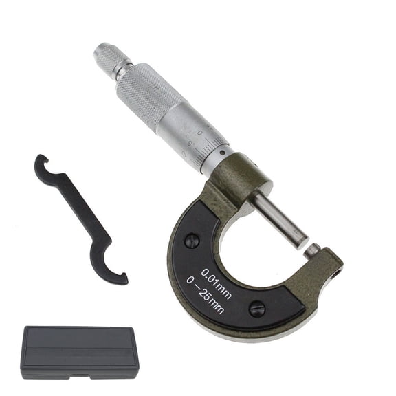 Outside Micrometer 0-25mm Metric Carbide Gauge Standards Caliper Measurement Tools Teaching