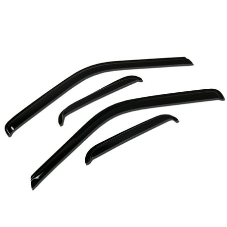 Outside Mount Car Window Rain Guards Compatible with Acura ILX 2016-2018 | Tape-On | Rain Shields Window Visor Window Deflectors | Dark Smoke, 4 Pcs Set, WV-778B