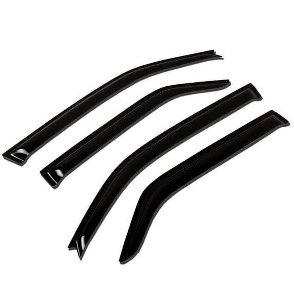 Outside Mount Car Window Rain Guards Compatible with Audi A8 2008-2010 | Tape-On | Rain Shields Window Visor Window Deflectors | Dark Smoke, 4 Pcs Set, WV-500-2