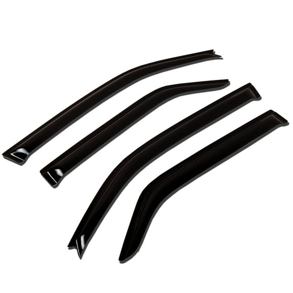 Outside Mount Car Window Rain Guards Compatible with Chevy C10 C20 Suburban 1973-1986 | Tape-On | Rain Shields Window Visor Window Deflectors | Dark Smoke, 4 Pcs Set, WV-069-9