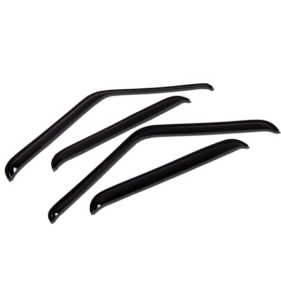 Outside Mount Car Window Rain Guards Compatible with Chevy C1500 Extended Cab 1988-2000 | Tape-On | Rain Shields Window Visor Window Deflectors | Dark Smoke, 4 Pcs Set, WV-066
