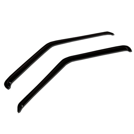 Outside Mount Car Window Rain Guards Compatible with Chevy Silverado REG Cab 2014-2016 | Tape-On | Rain Shields Window Visor Window Deflectors | Dark Smoke, 2 Pcs Set, WV-768