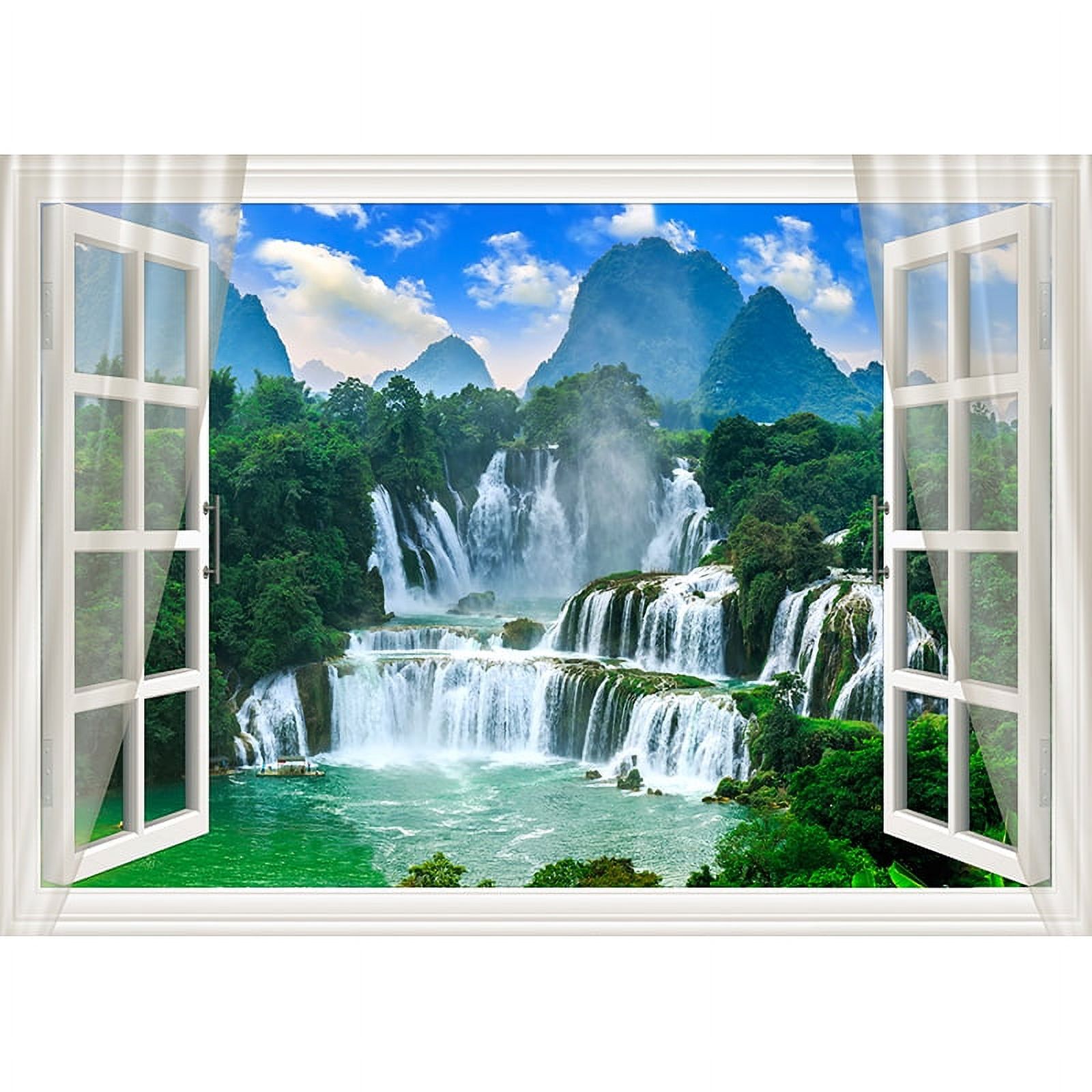 Outside Window Backdrop Outside The Window Natural Scenery Photography Background Indoor ...