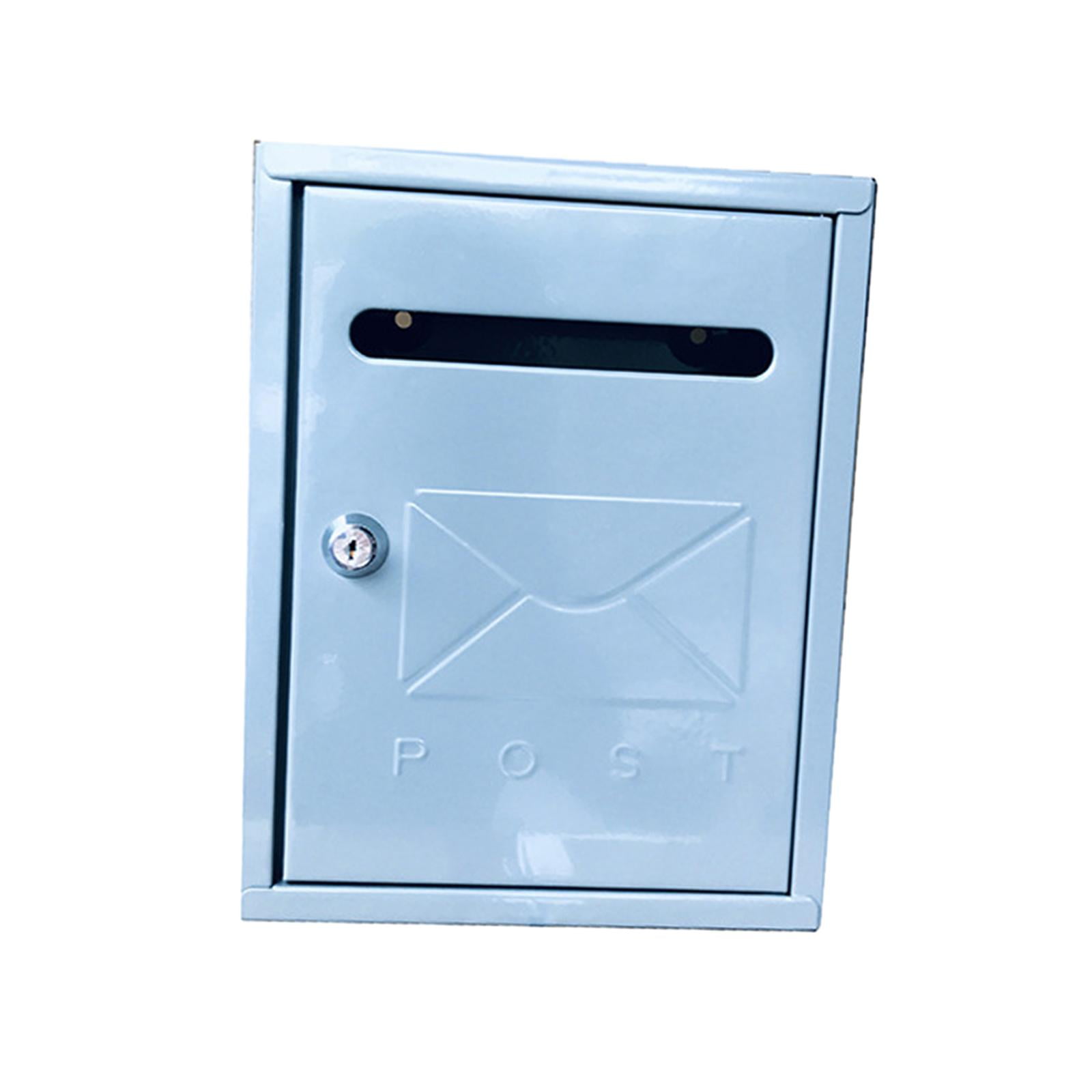 Outside Wall Mount Mailbox with Key Lock with Slot Versatile Sturdy