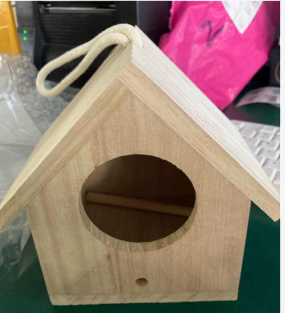 Outside Wooden Bird House Unfinished Birdhouses for Crafting Creating ...