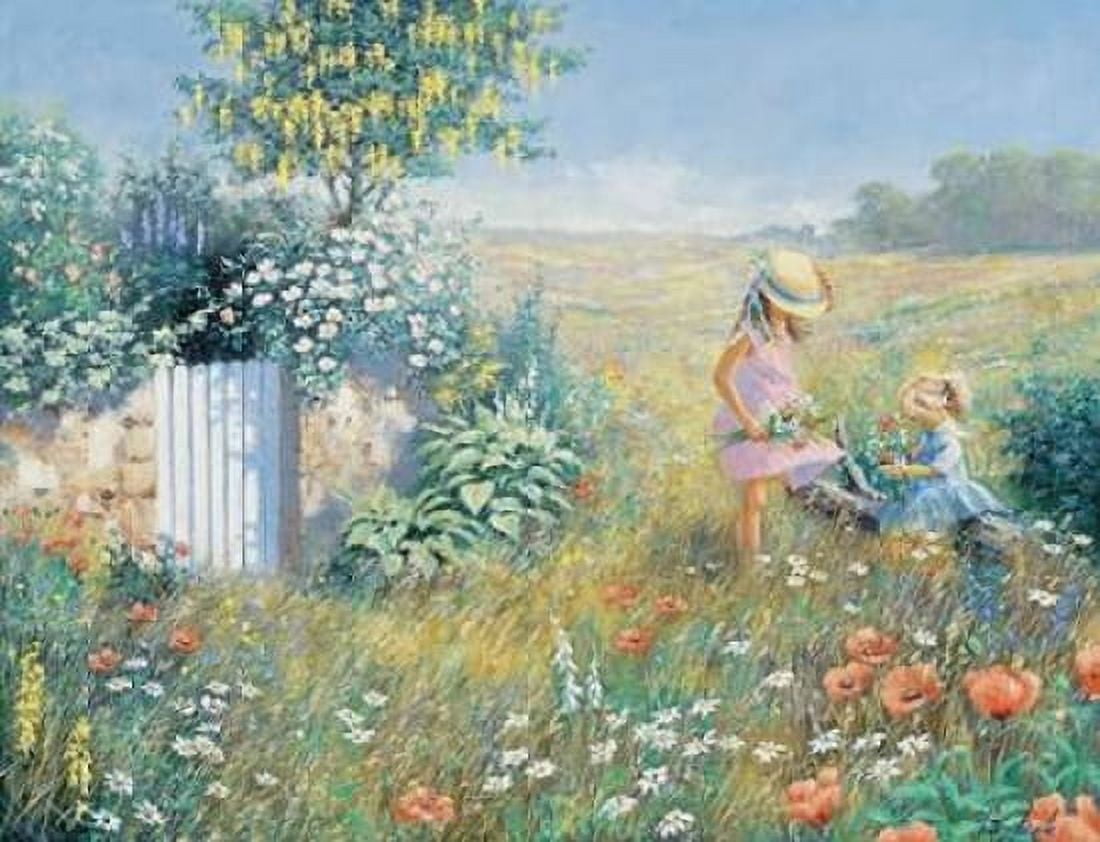 Outside the garden Canvas Art - Peter Motz (22 x 28)