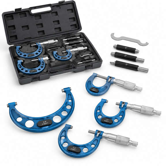 Outsidemeter 0-4" 0.0001" Graduation Set