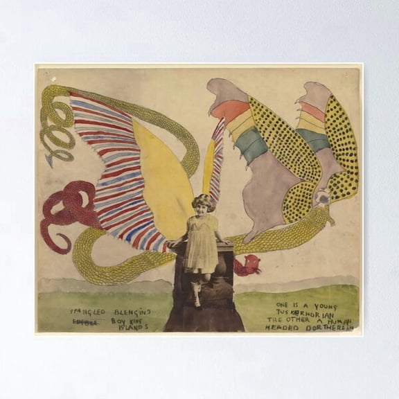 Outsider Art Illustration Style Poster, Poster Home Decor, Poster Only