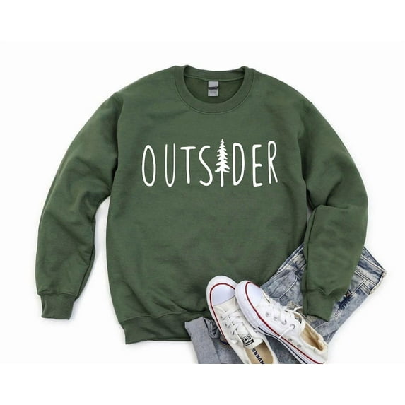 Outsider Sweatshirt, Hiking Gifts, Outdoor Shirts, Gifts for Men, Nature Lover Gift, Camping Sweater, Hiking Crew Shirt, Camper Crewneck SWEATSHIRT All Size S-5XL