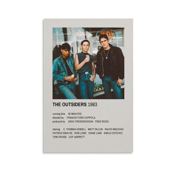 The Outsiders Classic Crime Movies Vintage Art Poster Ralph Macchio Art Poster Canvas Painting Decor Wall Print Photo Gifts Home Modern Decorative Posters
