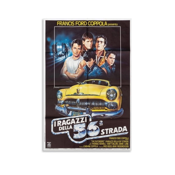 The Outsiders Classic Crime Movies Vintage Art Poster Ralph Macchio Wall Art Picture Painting Poster Canvas Print Posters Artworks Bedroom Living Room Decor