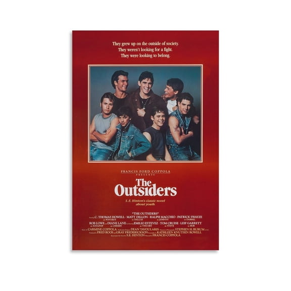 The Outsiders Classic Movie Posters & Prints(4) Home Decor Poster Wall Art Hanging Picture Print Bedroom Decorative Painting Posters Room Aesthetic 12x18inch(30x45cm)