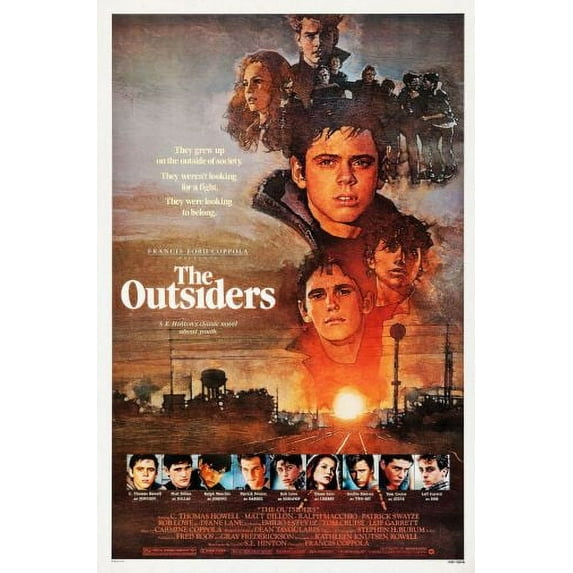 Outsiders The Movie Poster Giclee Print Reprint 27Inx40In for any room 27x40 Square Adults Best Posters
