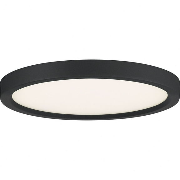 Outskirt 15W 1 Led Flush Mount 1 Inch High-Earth Black Finish Quoizel Lighting Ost1711ek