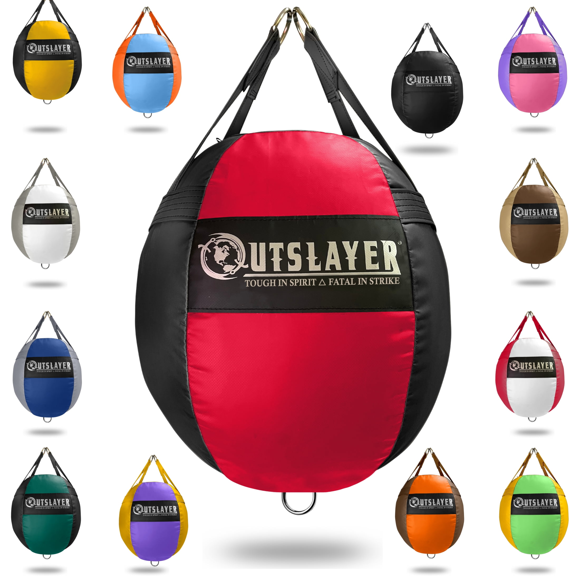 Outslayer 70 Lb Wrecking Ball Heavy Bag for Boxing, MMA, Muay Thai