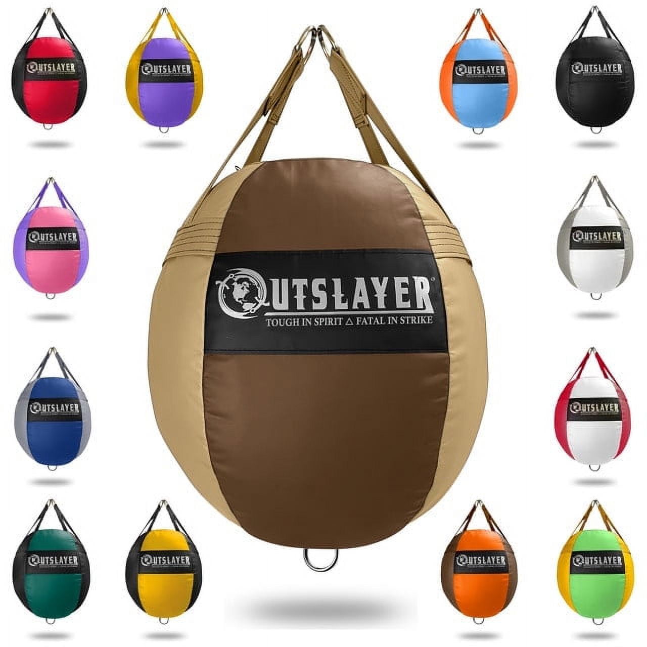 Outslayer 70lb Wrecking Ball Heavy Bag for Boxing, MMA, Muay Thai