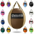 thumbnail image 1 of Outslayer 70lb Wrecking Ball Heavy Bag for Boxing, MMA, Muay Thai - Choose Custom Colors & Bottom D-Ring Option - USA Made (Brown/Beige with Bottom D-Ring, Soft Filled), 1 of 6