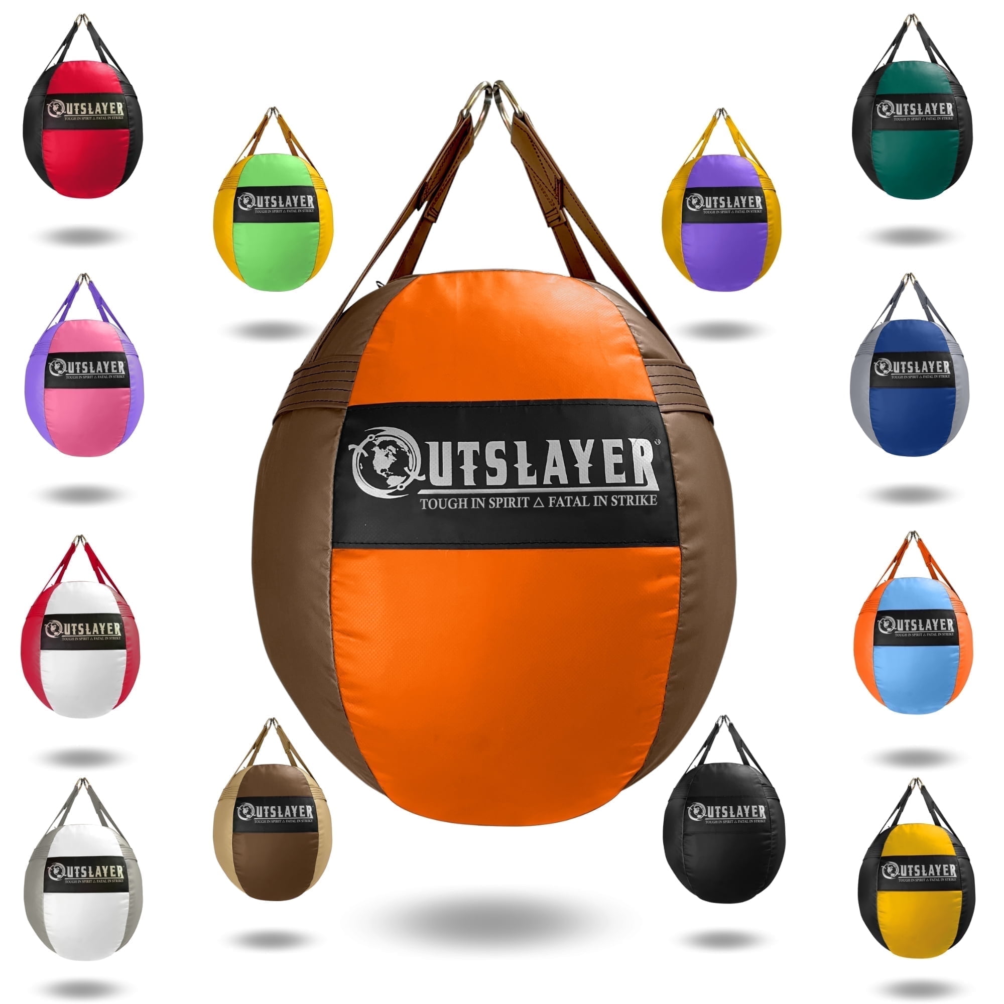 Outslayer 70lb Wrecking Ball Heavy Bag for Boxing, MMA, Muay Thai