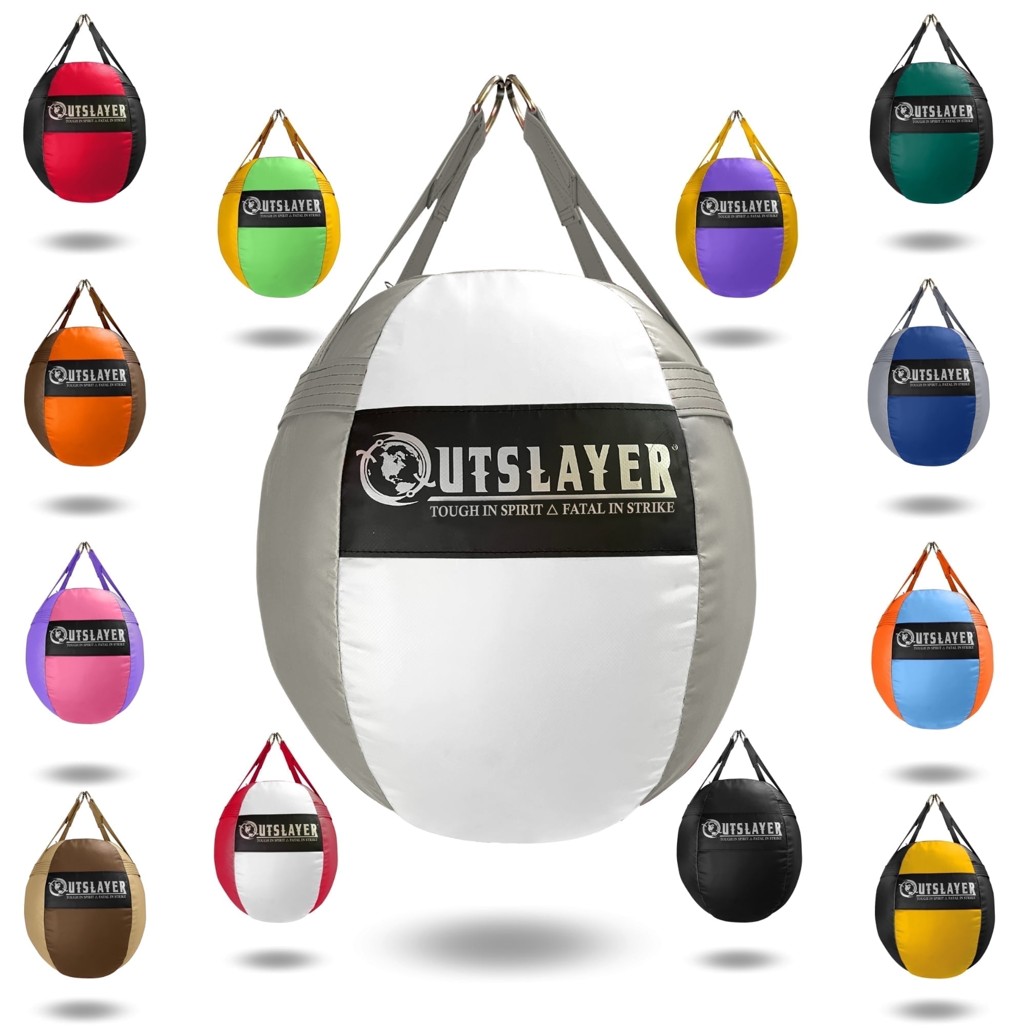 Outslayer 70lb Wrecking Ball Heavy Bag for Boxing, MMA, Muay Thai