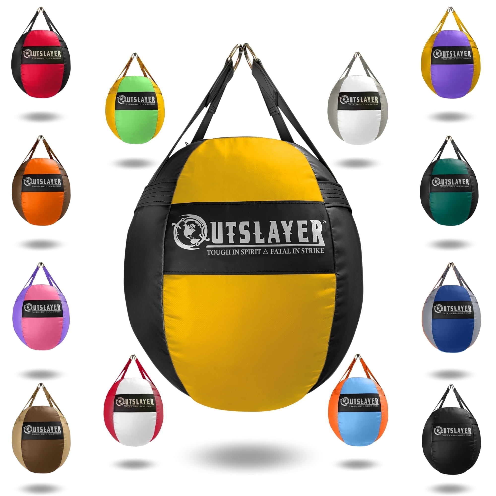 Outslayer 70lb Wrecking Ball Heavy Bag for Boxing, MMA, Muay Thai