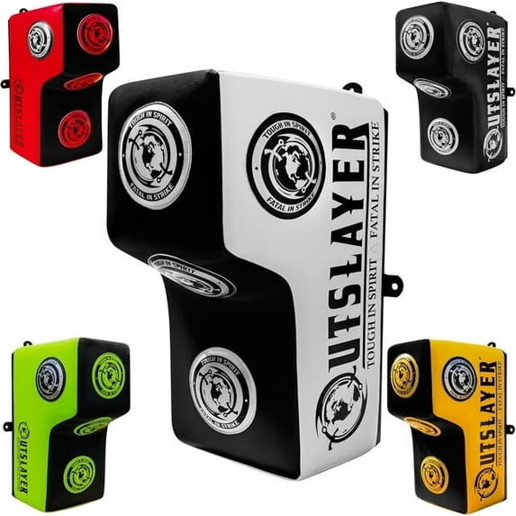 Outslayer Wall Mount Punching Bag - Space-Saving Boxing Training Equipment for Hooks, Uppercuts, Straight Combinations - High-Density Foam