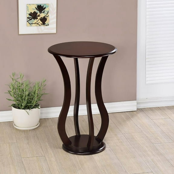 Outstanding Cherry Accent Table With Faux Marble Style Exceptional Flair