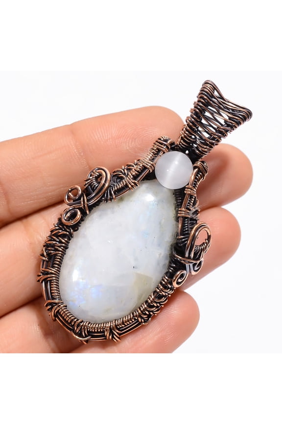 Outstanding Top Grade Qualite 100% Natural Ruby Zoisite Pear Shape Vintage Style Handmade Jewelry 925 Steling Silver Pendant 2.5" WSJ-4873