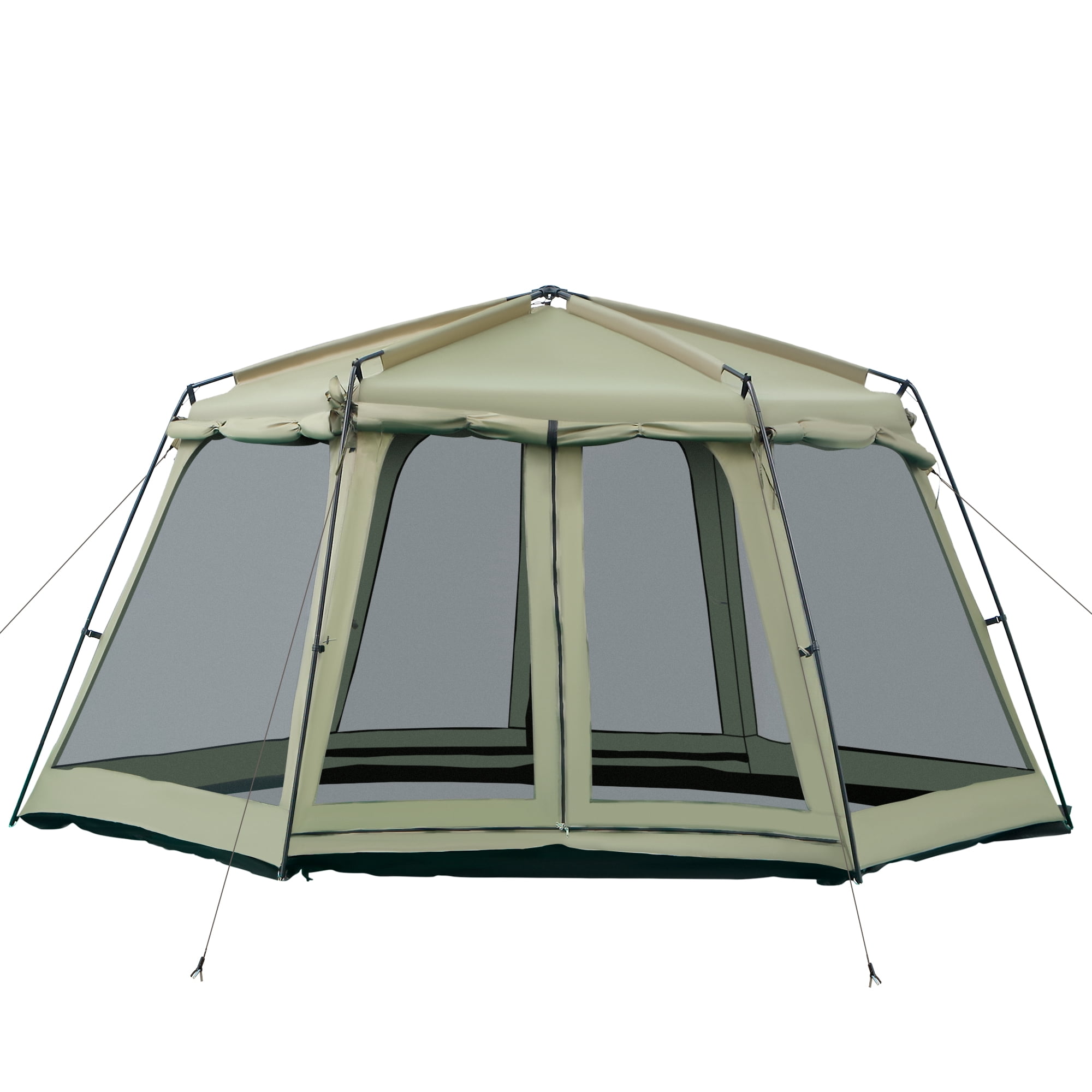 Outsunny Large Camping Tent with 10 Person Floorspace, Rain Cover & Br –  ShopEZ USA