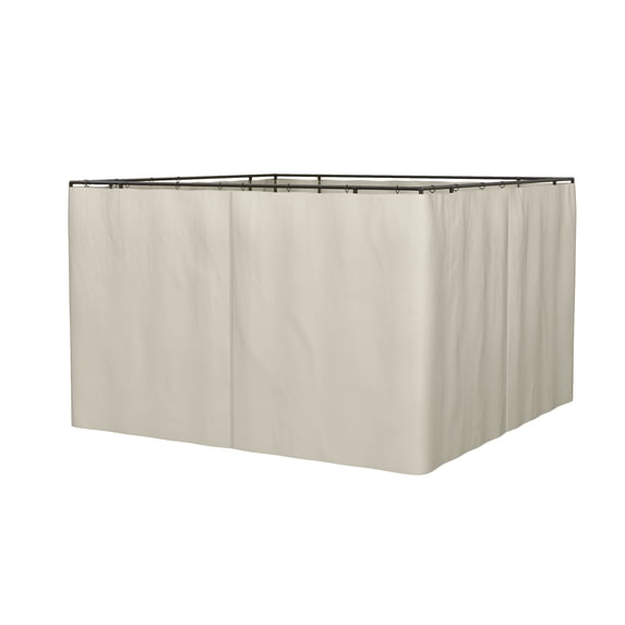 Outsunny 10' X 12' Gazebo Sidewall Set with 4 Panels,Hooks/C-Rings Included for Pergolas & Cabanas,Beige,Beige Polyester Garden Outdoor Canopies Gazebos Umbrellas Shades