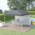 thumbnail image 1 of Outsunny 10' x 10' Pop-Up Canopy Tent with 1 Removable Sidewall, Commercial Instant Sun Shelter, Tents for Parties with Wheeled Carry Bag for Outdoor, Garden, Patio, Gray, 1 of 9
