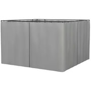 Outsunny 10' x 10' Universal Gazebo Sidewall Set with 4 Panels, Gray