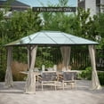 thumbnail image 1 of Outsunny 9.84' x 11.8' Gazebo Sidewall Set with Hooks/C-Rings, Beige, 1 of 9