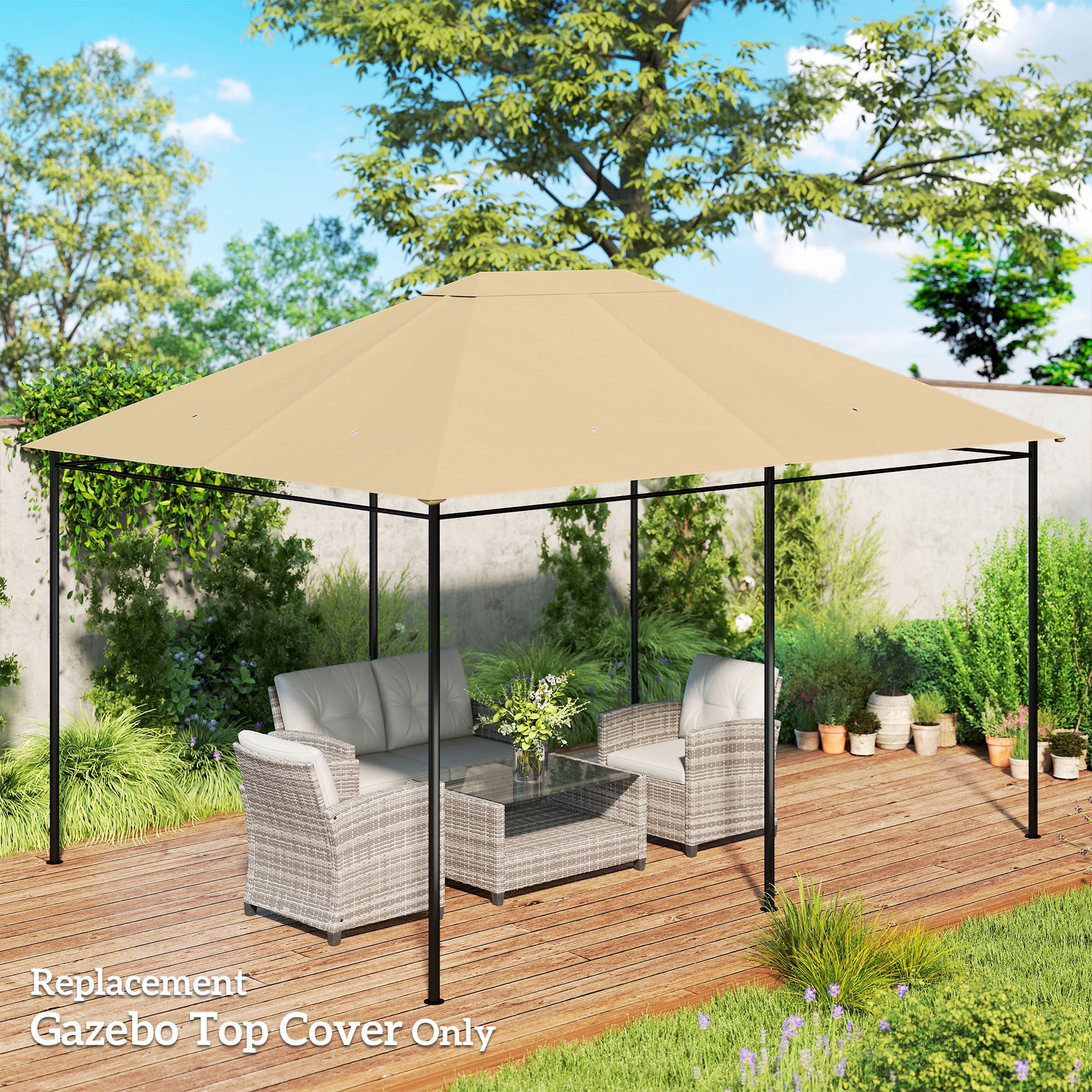 Outsunny Gazebo Canopy Replacement - Thumbnail 4