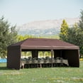 thumbnail image 1 of Outsunny 10' x 20' Pop Up Canopy Tent with 4 Sidewalls, Heavy Duty Tents for Parties, Outdoor Instant Gazebo with Carry Bag, for Outdoor, Garden, Patio, Coffee, 1 of 9