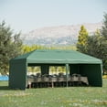 thumbnail image 1 of Outsunny 10' x 20' Pop Up Canopy Tent with 4 Sidewalls, Heavy Duty Tents for Parties, Outdoor Instant Gazebo with Carry Bag, for Outdoor, Garden, Patio, Green, 1 of 9