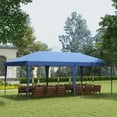 thumbnail image 1 of Outsunny 10' x 20' Pop Up Canopy Tent, Outdoor Gazebo w/ Carry Bag, Blue, 1 of 10