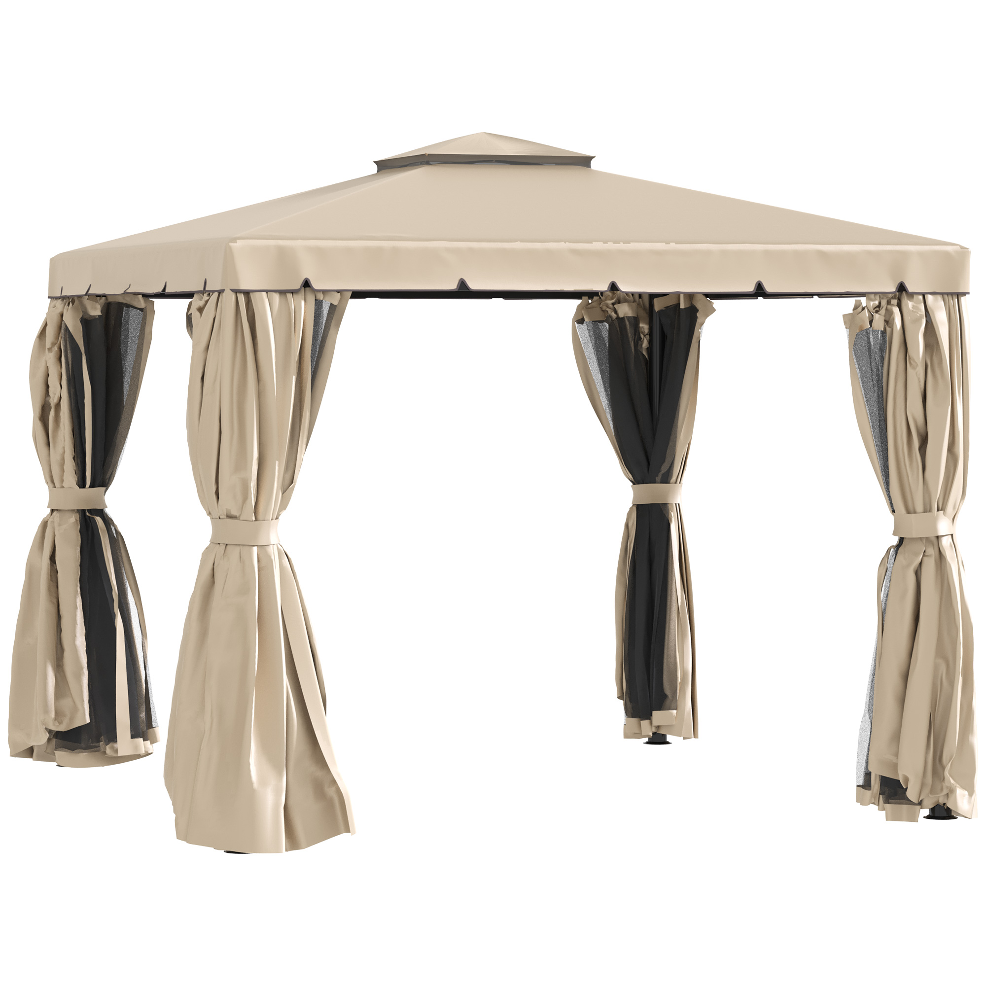 Sunjoy Universal Curtains for 9 ft. × 9 ft. Wood-Framed Gazebos ...